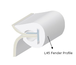 PVC FENDER PROFILE L45