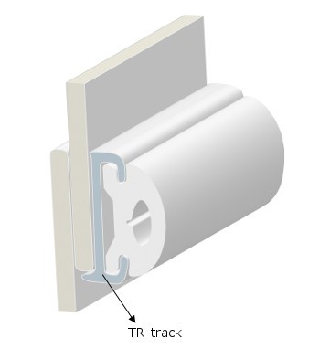 PVC PROFILE TR40-RIGID TRACK WHITE
