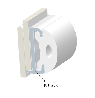 PVC PROFILE TR55-RIGID TRACK WHITE