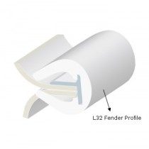 PVC FENDER PROFILE L32 WHITE